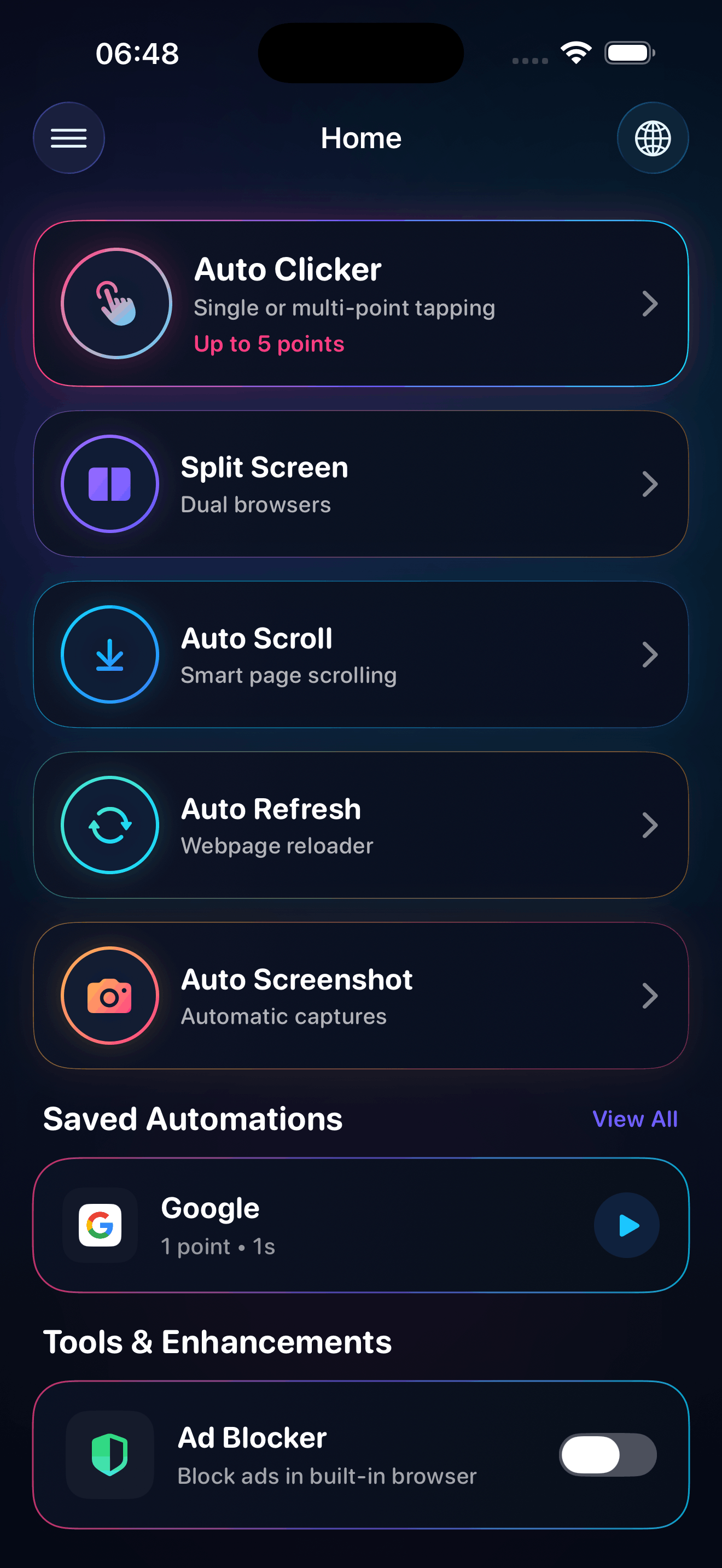 AutoTap App Screenshot